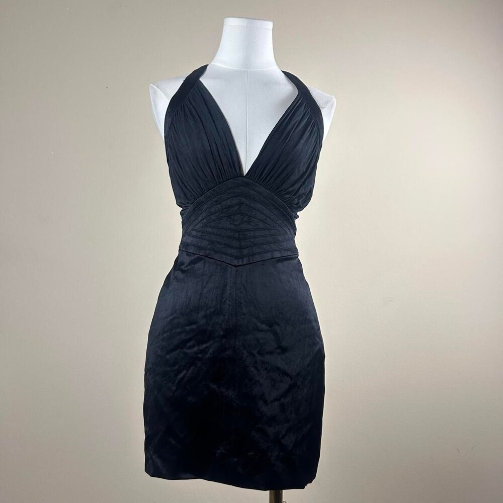 Versace Y2K Liquid Silk Halter Top Dress